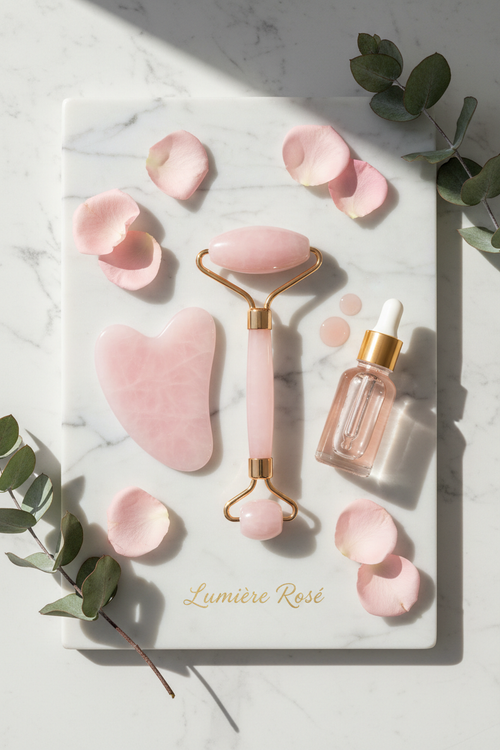 Kit Gua Sha & Rullo – Flat Lay